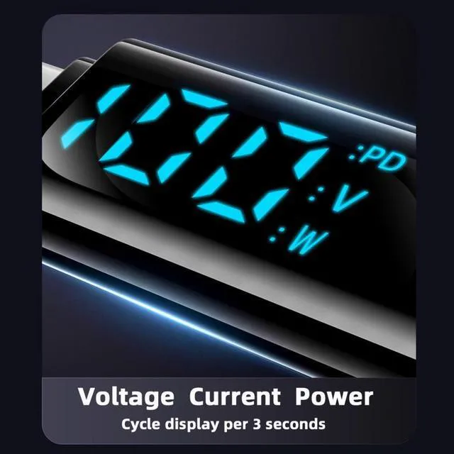 Alt view image 3 of 7 - WRIARICH Type-C USB-C Input to DC 4.5x3.0mm Jack Smart LED Display 100W Output Power 20V 5A PD Charge 65W Adapter Compatible with Laptop