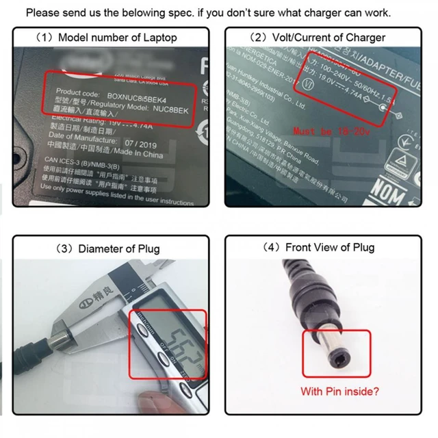 Alt view image 7 of 7 - WRIARICH Type-C USB-C Input to DC 4.5x3.0mm Jack Smart LED Display 100W Output Power 20V 5A PD Charge 65W Adapter Compatible with Laptop
