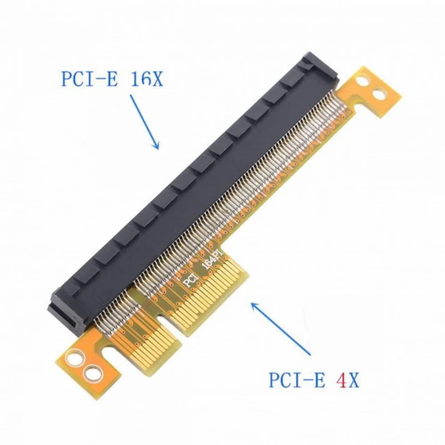 Alt view image 6 of 7 - WRIARICH PCI-E Express 4x to PCIE 16x Extender Converter Riser Card Adapter Male to Female