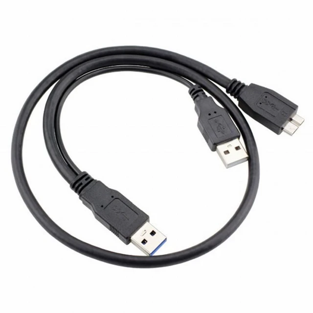 Alt view image 2 of 5 - WRIARICH Dual USB3.0 A Male to Micro USB 3.0 Y cable with Extra Power for Mobile HDD