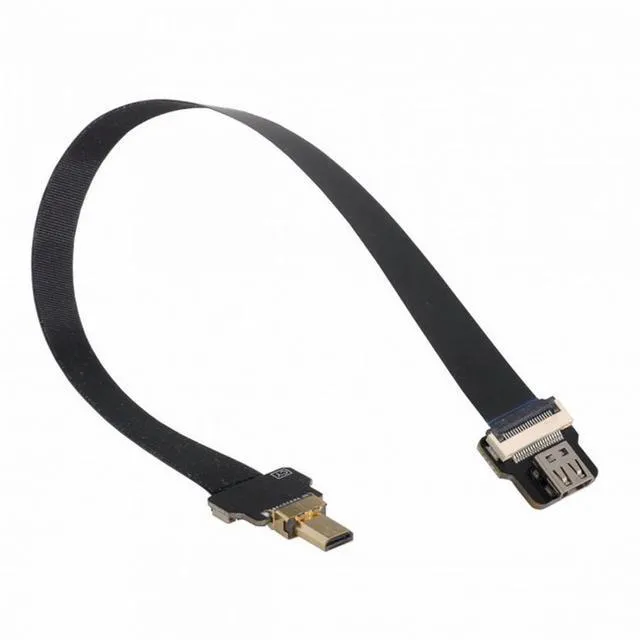 Alt view image 7 of 7 - WRIARICH CYFPV Micro HDMI Male to Micro HDMI Female Extension FPC Flat Cable 1080P for FPV HDTV Multicopter Aerial Photography (0.1M)