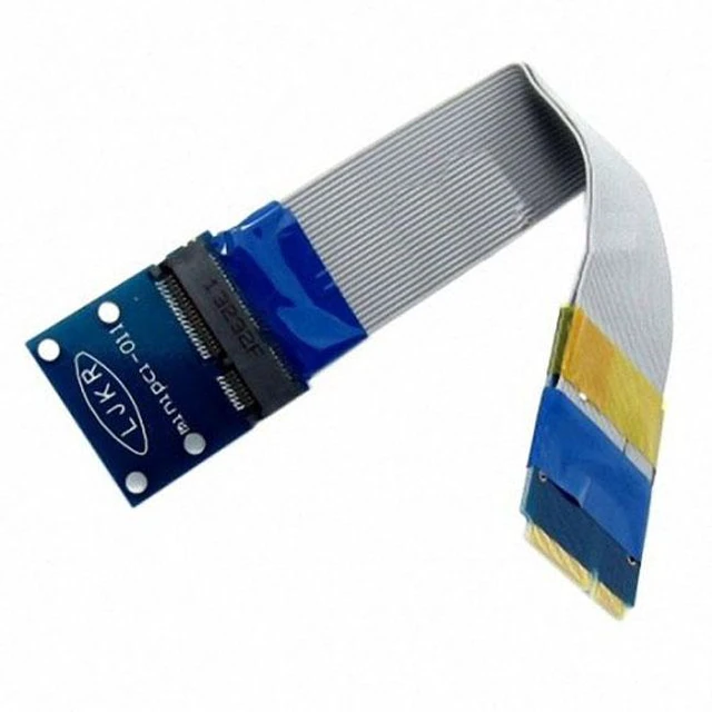 Alt view image 3 of 4 - WRIARICH Flexible Mini PCI Express PCI-e Mini Card Extender 52pin Male to Female Extension FFC Cable SA-147