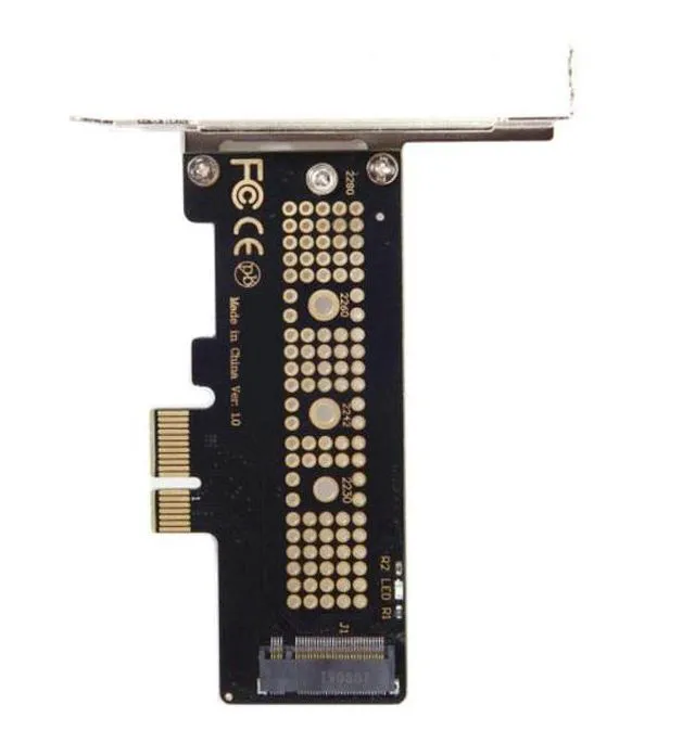 Alt view image 3 of 7 - WRIARICH Low Profile PCI-E 3.0 x1 Lane to M.2 NGFF M-Key SSD Nvme AHCI PCI Express Adapter Card