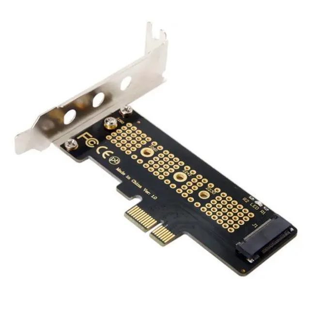 Alt view image 4 of 7 - WRIARICH Low Profile PCI-E 3.0 x1 Lane to M.2 NGFF M-Key SSD Nvme AHCI PCI Express Adapter Card