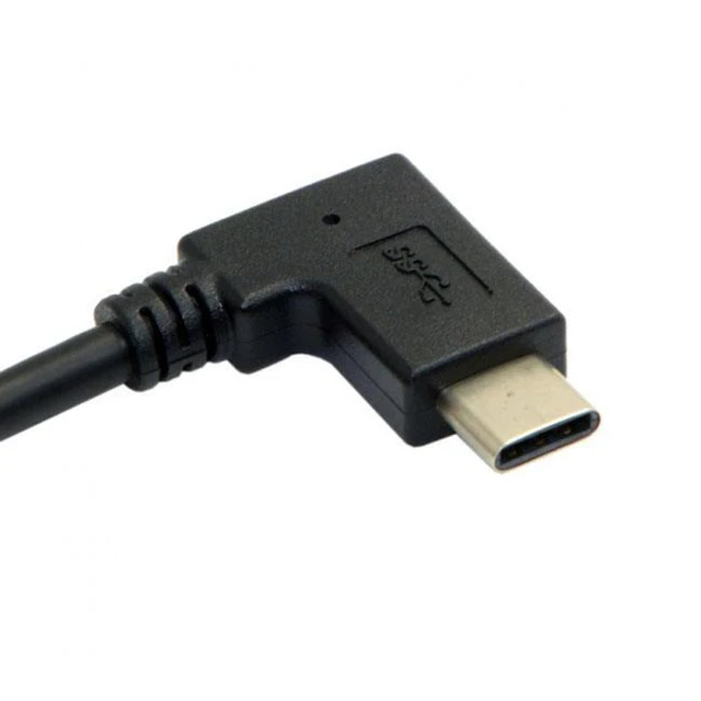 Alt view image 3 of 5 - WRIARICH UC-089-DN Reversible USB 3.1 USB-C Angled to 90 Degree Down Angled A Male Data Cable for MacbookTabletMobile Phone