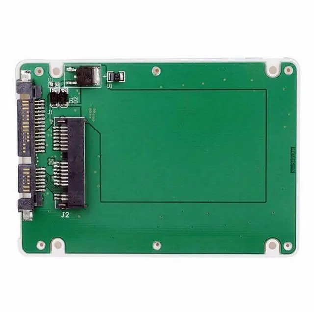 Alt view image 3 of 7 - WRIARICH 1.8" Micro SATA 16pin SSD to 2.5" SATA 22pin 7+15 hard disk case Enclosure White 7mm height