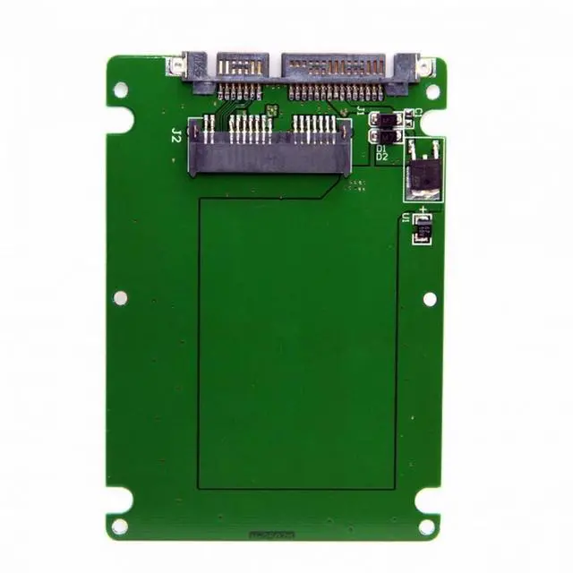 Alt view image 7 of 7 - WRIARICH 1.8" Micro SATA 16pin SSD to 2.5" SATA 22pin 7+15 hard disk case Enclosure White 7mm height