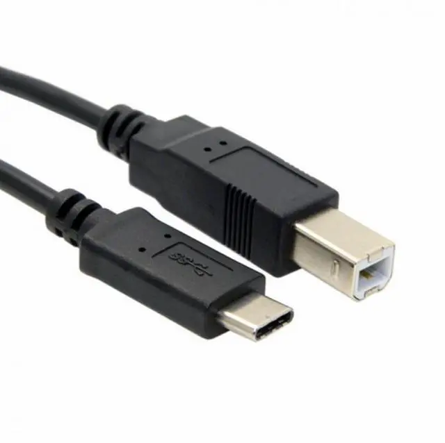 Main image of WRIARICH USB-C USB 3.1 Type-C Male to USB 2.0 B Type Male Data Cable for Phone Mac Laptop MIDI Printer Scanner