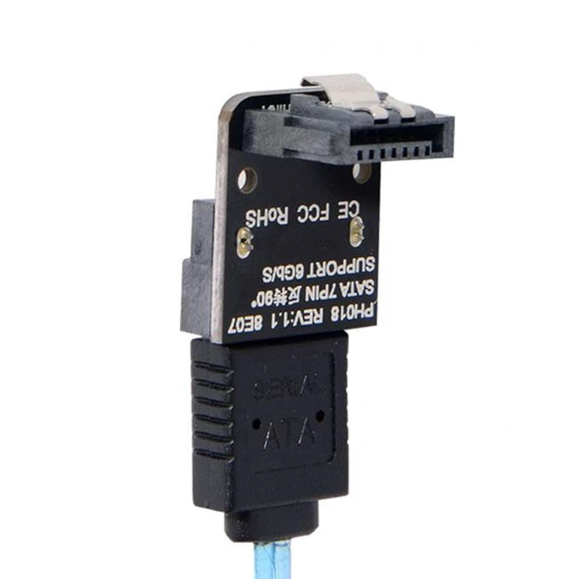 Alt view image 5 of 6 - WRIARICH SATA 7Pin Female to 7pin Male Up 90 Degree Angled Adapter Mainboard Motherboard for Desktops SSD HDD SA-017-UP