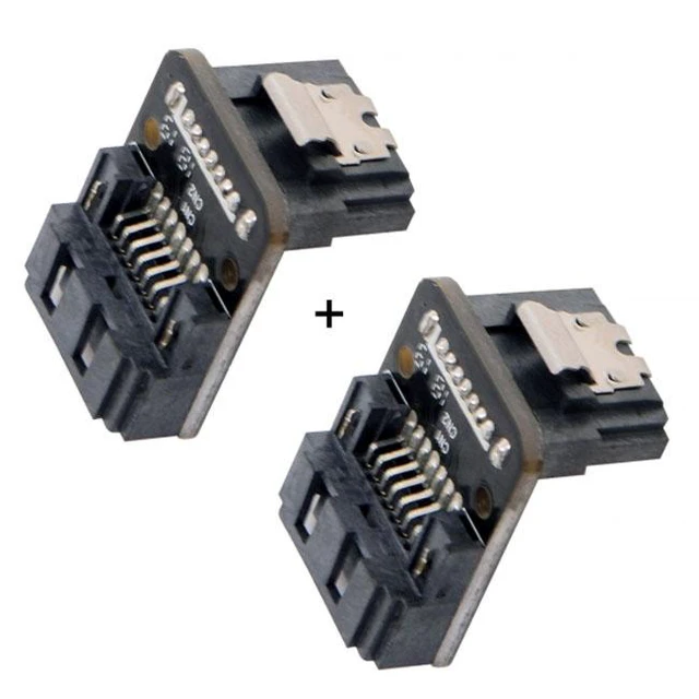 Alt view image 6 of 6 - WRIARICH SATA 7Pin Female to 7pin Male Up 90 Degree Angled Adapter Mainboard Motherboard for Desktops SSD HDD SA-017-UP