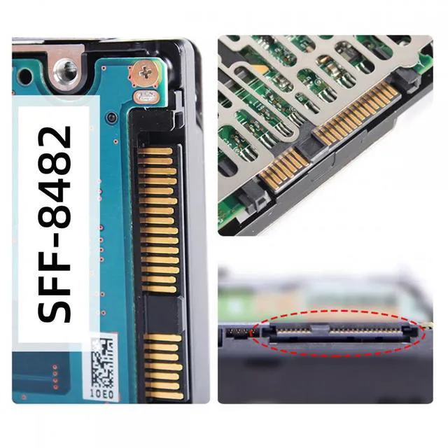 Alt view image 4 of 7 - WRIARICH SFF-8482 SAS 29Pin to USB 3.0 5Gbps Hard Disk Drive Raid Adapter with Chipset and Power Port (Need 12V/3A Power Supply)