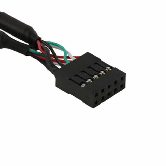 Alt view image 4 of 7 - WRIARICH USB 9Pin 10Pin Motherboard Female Header to Dual USB 2.0 Female Adapter Cable 50cm