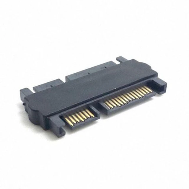 Alt view image 3 of 4 - WRIARICH 3.5" & 2.5inch SATA 22Pin 7+15 Male to SATA 22P 7+15 Male extension convertor Straight adapter SA-069
