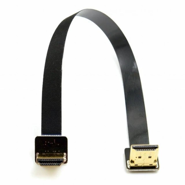 Alt view image 3 of 7 - WRIARICH CYFPV Dual 90 Degree Up Angled HDMI Type A Male to Male HDTV FPC Flat Cable for FPV HDTV Multicopter Aerial Photography (0.5M)