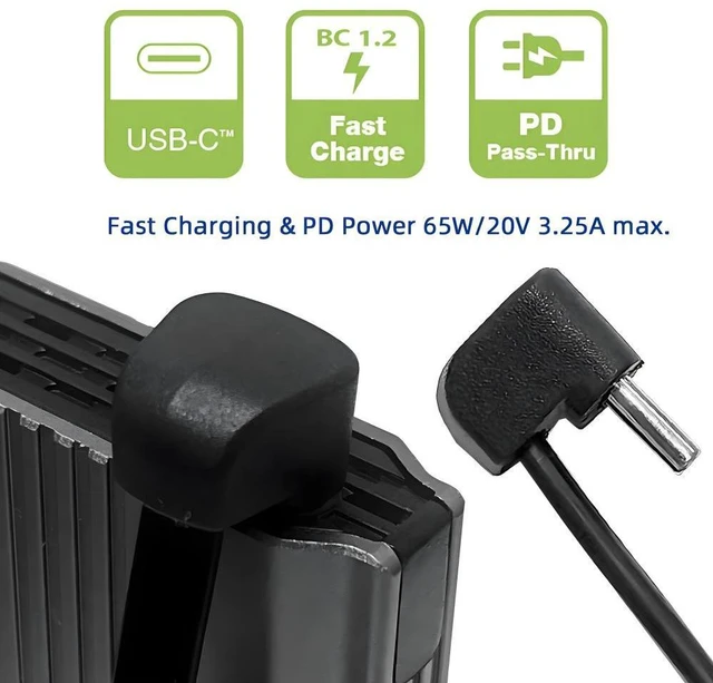 Alt view image 7 of 7 - WRIARICH Cable Ultra Slim Flat USB-C Type-C Male to Female Extension Power USB2.0 Data Cable Opposite U Shape Back Angled 65W Fast Charge for Laptop Tablet Phone