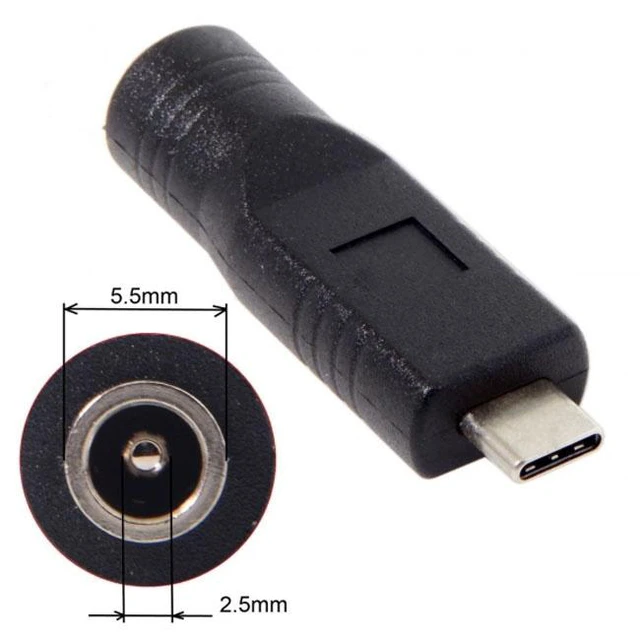 Alt view image 2 of 5 - WRIARICH Jack 5.5*2.5mm Input to USB-C Type-C Plug Adapter UC-211-5525MM