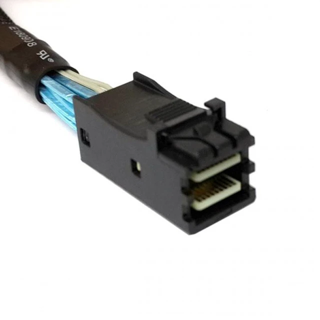 Alt view image 2 of 7 - WRIARICH Internal Mini SAS SFF-8643 Host to 4 SATA 7pin Target Hard Disk 6Gbps Data Server Raid Cable 50cm SF-074-0.5M