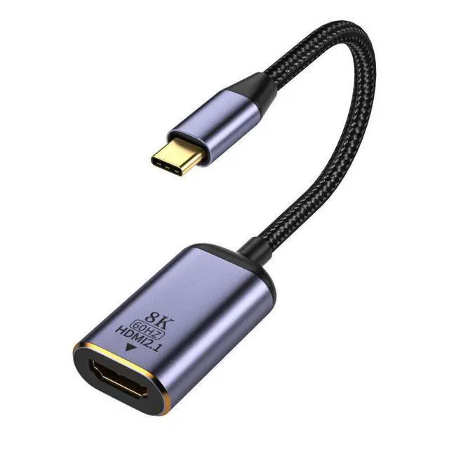 Alt view image 3 of 7 - WRIARICH USB4 USB-C Type-C Source to Female HDMI 2.0 Cable Display 8K 60HZ UHD 4K HDMI Male Monitor