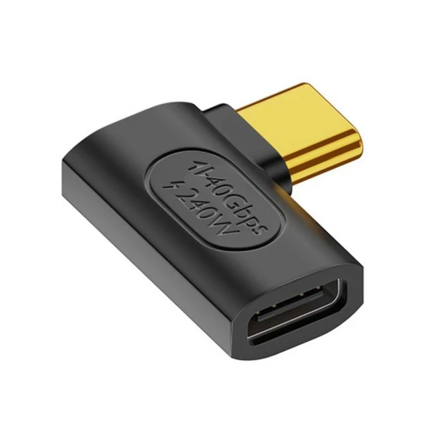 Alt view image 2 of 7 - WRIARICH USB4 Type C Male to Female Extension 240W Power 40Gbps Data 8K Video Adapter Left Right Angled for NS Phone Laptop