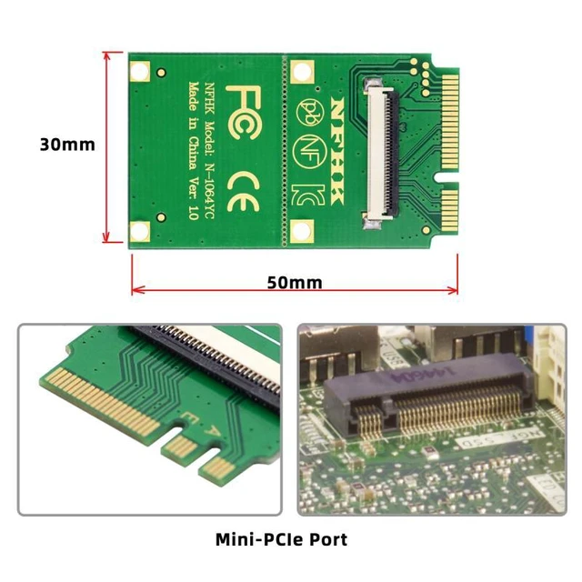 Alt view image 7 of 7 - WRIARICH Mini PCI-E PCI Express & NGFF A+E Key to SATA 3.0 Four Ports Adapter Cable 6Gbps Hard Drive Extension Card for SSD
