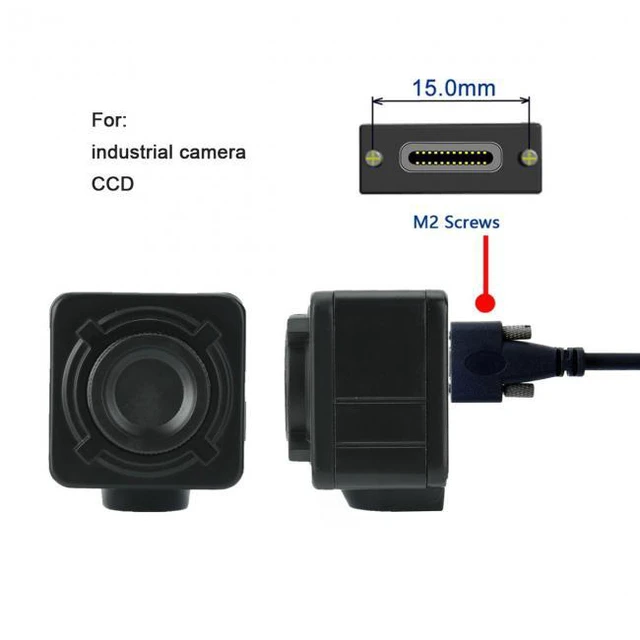 Alt view image 7 of 7 - WRIARICH USB 3.1 Type-C Dual Screw Locking to Standard USB3.0 Data Cable 5.0M 2m 3m Panel Mount Type