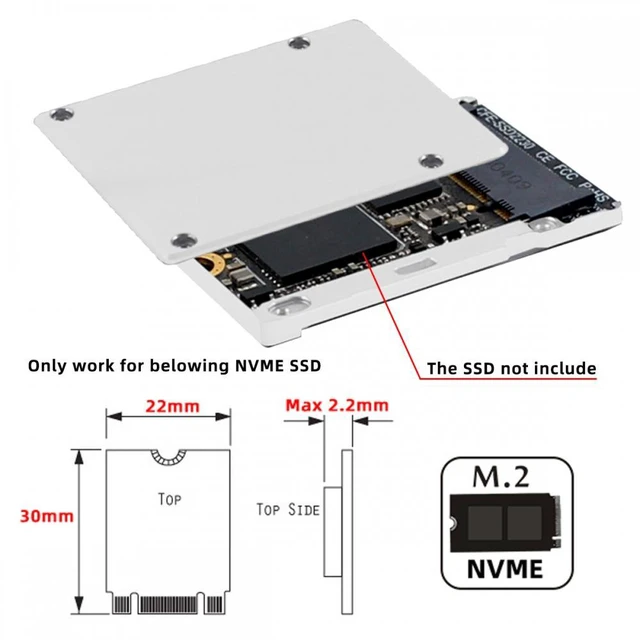 Alt view image 5 of 7 - WRIARICH Chenyang CFexpress Type-B to NVME 2230 Memory Card Kit Case CFE CFB NGFF M-key Adapter Alloy Shell for Camera 8K RAW PCIe Expansion