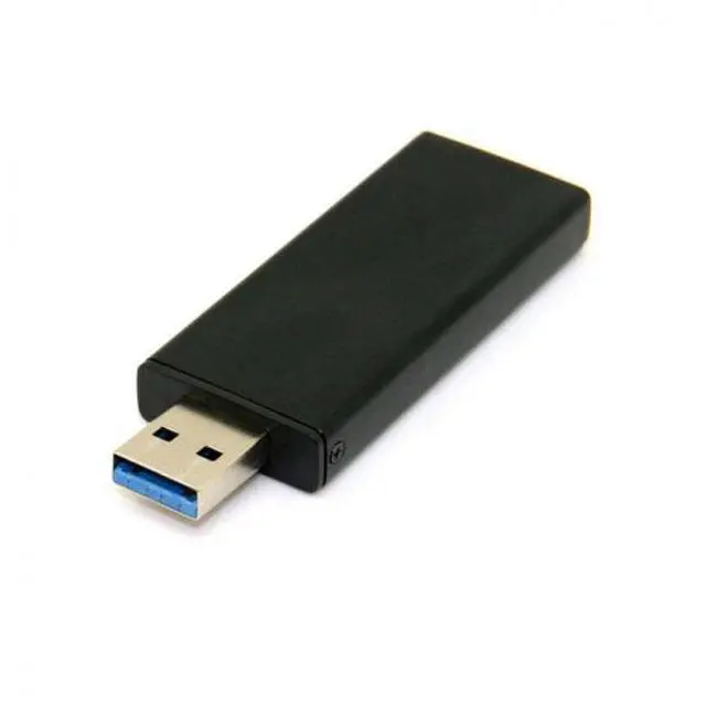 Alt view image 3 of 7 - WRIARICH 42mm NGFF M2 SSD to USB 3.0 External PCBA Conveter Adapter Card Flash Disk Type with Black Case