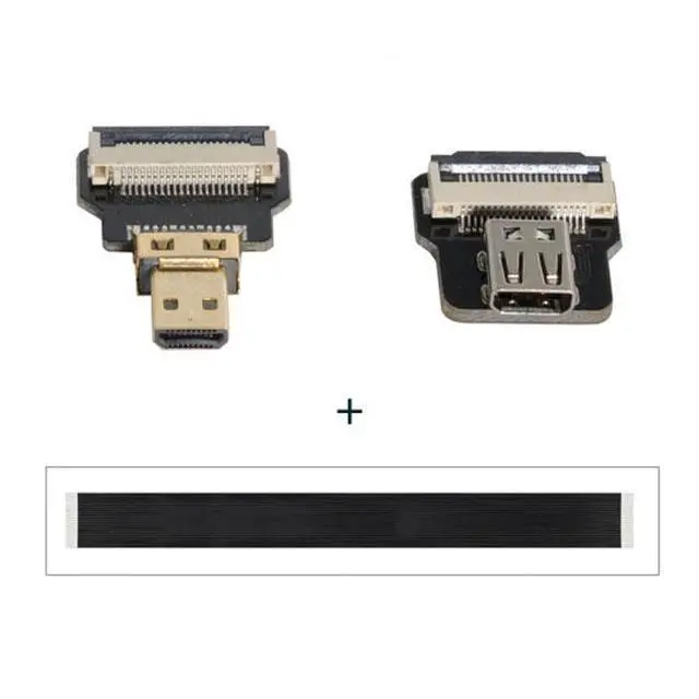 Alt view image 4 of 7 - WRIARICH CYFPV Micro HDMI Male to Micro HDMI Female Extension FPC Flat Cable 1080P for FPV HDTV Multicopter Aerial Photography