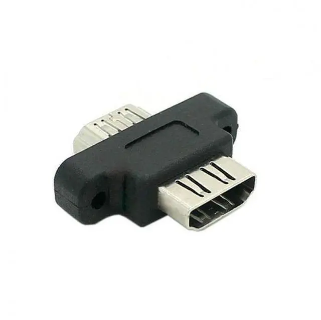 Alt view image 3 of 7 - WRIARICH HD-087 HDMI Female To HDMI 1.4 Female Extension Extender Coupler Adapter with Panel Mount Holes