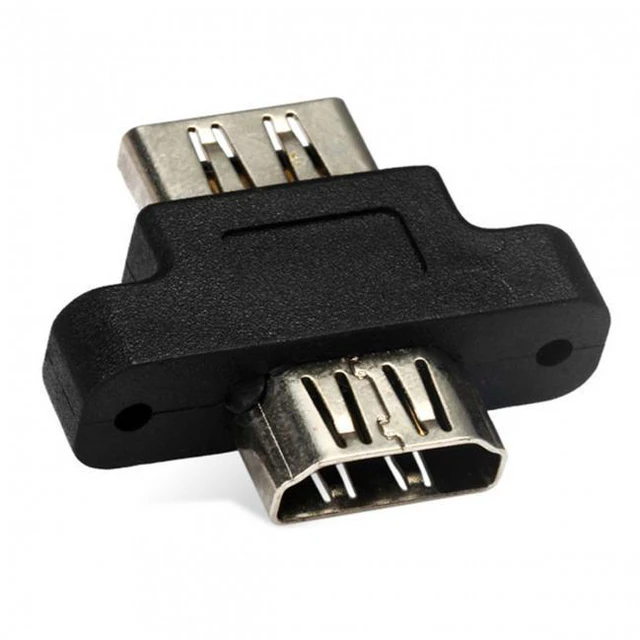 Alt view image 7 of 7 - WRIARICH HD-087 HDMI Female To HDMI 1.4 Female Extension Extender Coupler Adapter with Panel Mount Holes