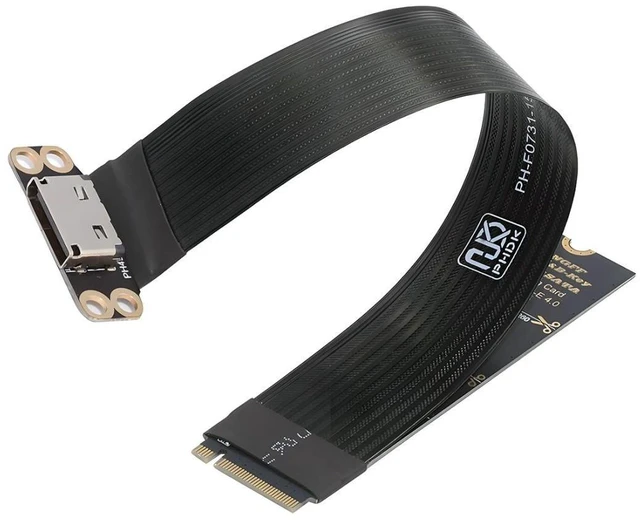 Main image of WRIARICH 2280 NGFF PCI-E4.0 M.2 M-key to Oculink SFF-8612 SFF-8611 Host Cable 15cm for NVME U.2 SSD eGPU