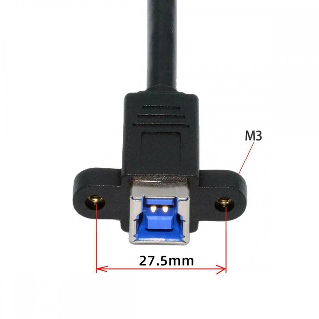 Alt view image 7 of 7 - WRIARICH USB 3.0 Type-B Female to USB3.0 Type-C Male Cable Extension 5Gbps for Disk SSD Camera Data 30cm