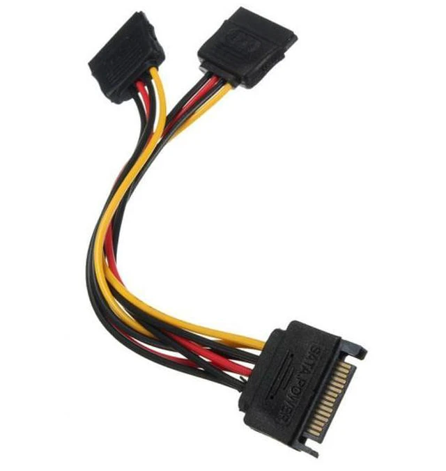 Main image of WRIARICH SATA II Hard Disk Power Male to 2 Female Splitter Y 1 to 2 Extension Cable