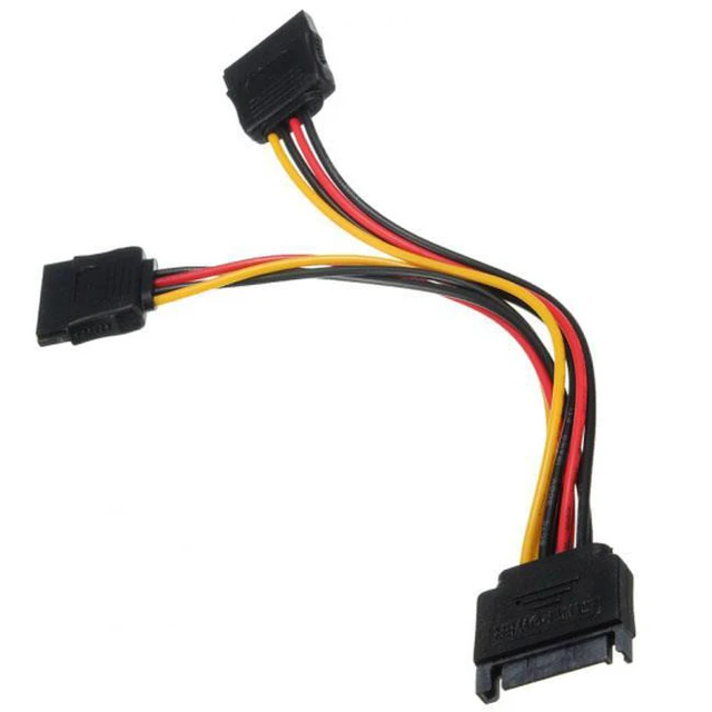 Alt view image 2 of 7 - WRIARICH SATA II Hard Disk Power Male to 2 Female Splitter Y 1 to 2 Extension Cable