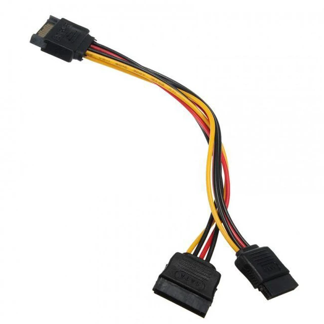 Alt view image 5 of 7 - WRIARICH SATA II Hard Disk Power Male to 2 Female Splitter Y 1 to 2 Extension Cable
