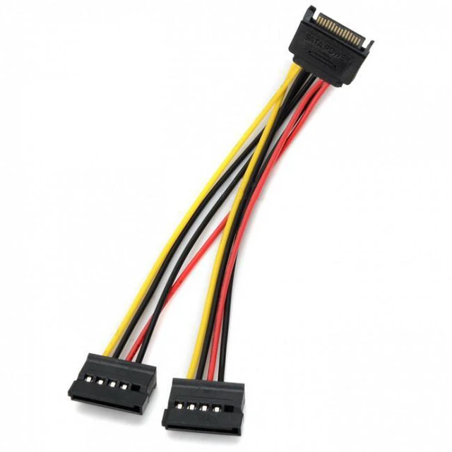 Alt view image 4 of 7 - WRIARICH SATA II Hard Disk Power Male to 2 Female Splitter Y 1 to 2 Extension Cable