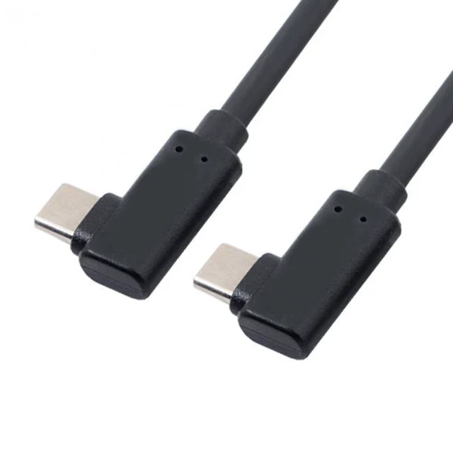 Alt view image 7 of 7 - WRIARICH USB-C Type-C to Type-C Cable Gen2 10Gbps 65W Dual 90 Degree Left Right Angled Type
