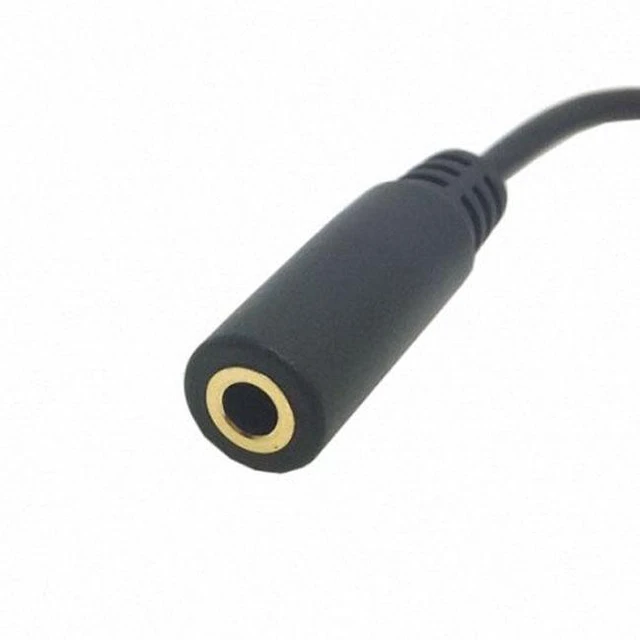Alt view image 2 of 4 - WRIARICH 90 degree right angled 3.5mm 4 poles Audio Stereo Male to Female Extension Cable 10cm Black RC-003