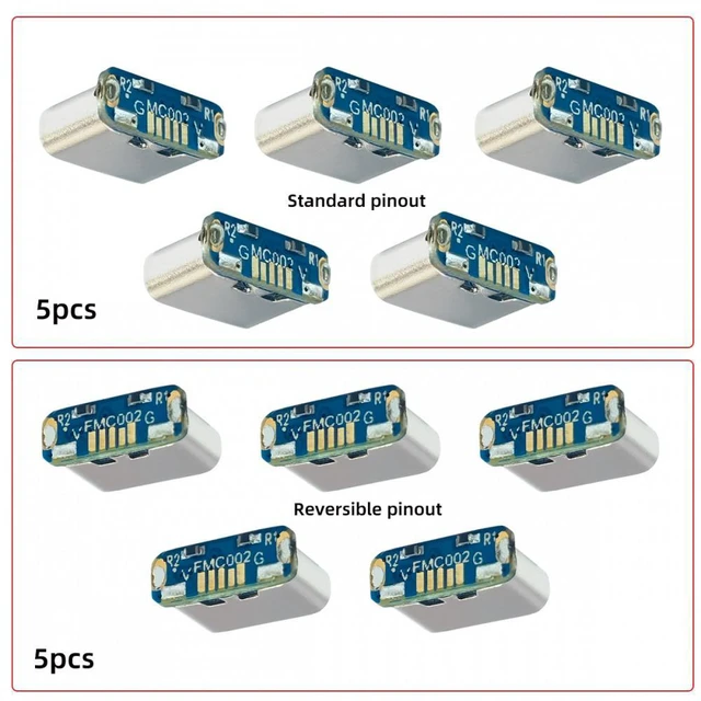Alt view image 3 of 7 - WRIARICH 10pcs/lot DIY Solder Type-C Female Socket Connector Replace for Micro-USB 5Pin Female SMT Type DC 5V Power