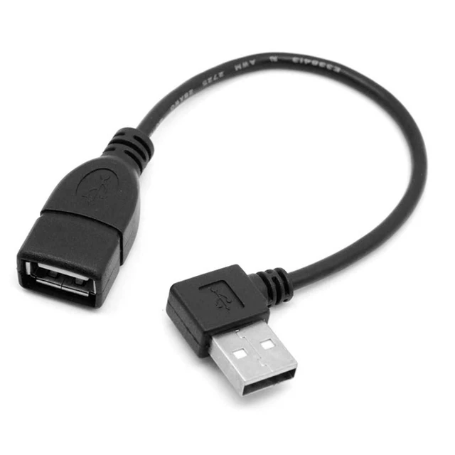 Alt view image 3 of 5 - WRIARICH 90 Degree Right Angled USB 2.0 A Male to USB Female Extension Cable 20cm U2-002-RI-0.2M