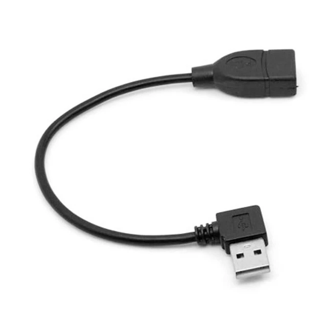Alt view image 4 of 5 - WRIARICH 90 Degree Right Angled USB 2.0 A Male to USB Female Extension Cable 20cm U2-002-RI-0.2M