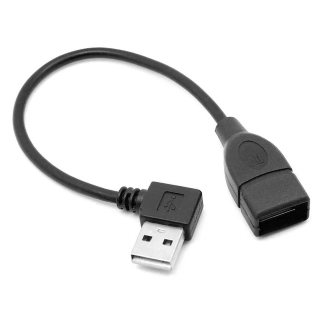 Alt view image 5 of 5 - WRIARICH 90 Degree Right Angled USB 2.0 A Male to USB Female Extension Cable 20cm U2-002-RI-0.2M