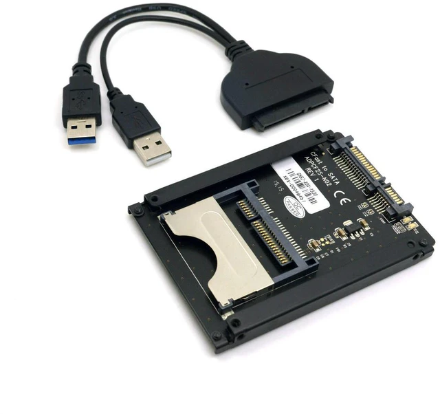 Alt view image 4 of 6 - WRIARICH SATA 22Pin to USB 3.0 to CFast Card adapter 2.5 inch Hard Disk Case SSD HDD CFast Card Reader for PC Laptop