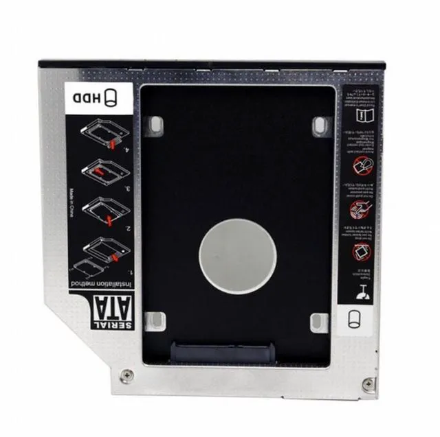 Alt view image 3 of 7 - WRIARICH SATA 22pin HDD HD Hard Disk Drive Caddy Case for 9.5mm Universal Laptop CD / DVD-ROM Optical Bay