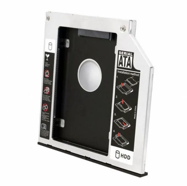 Alt view image 2 of 7 - WRIARICH SATA 22pin HDD HD Hard Disk Drive Caddy Case for 9.5mm Universal Laptop CD / DVD-ROM Optical Bay