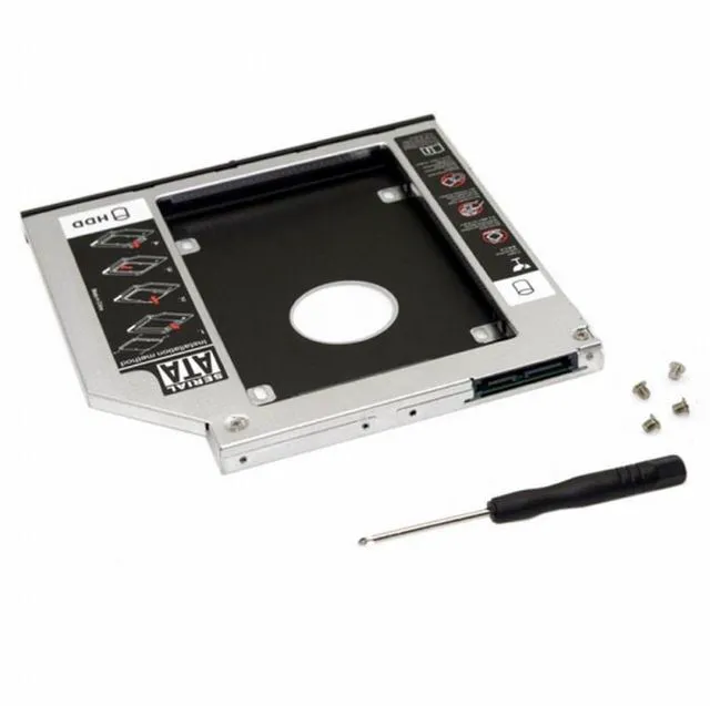 Alt view image 5 of 7 - WRIARICH SATA 22pin HDD HD Hard Disk Drive Caddy Case for 9.5mm Universal Laptop CD / DVD-ROM Optical Bay