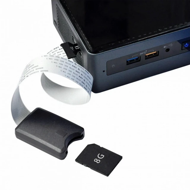 Alt view image 5 of 7 - WRIARICH Micro-SD TF Memory Card Kit Male to SD Female Extension Soft Flat FPC Cable Extender 25cm