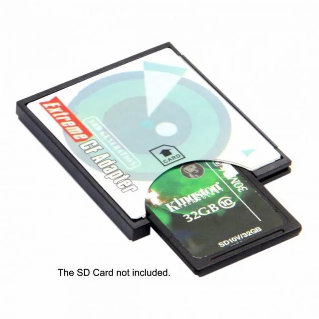 Alt view image 4 of 7 - WRIARICH Camera SD SDHC SDXC to High-Speed Extreme Compact Flash CF Type I Memory Card Adapter