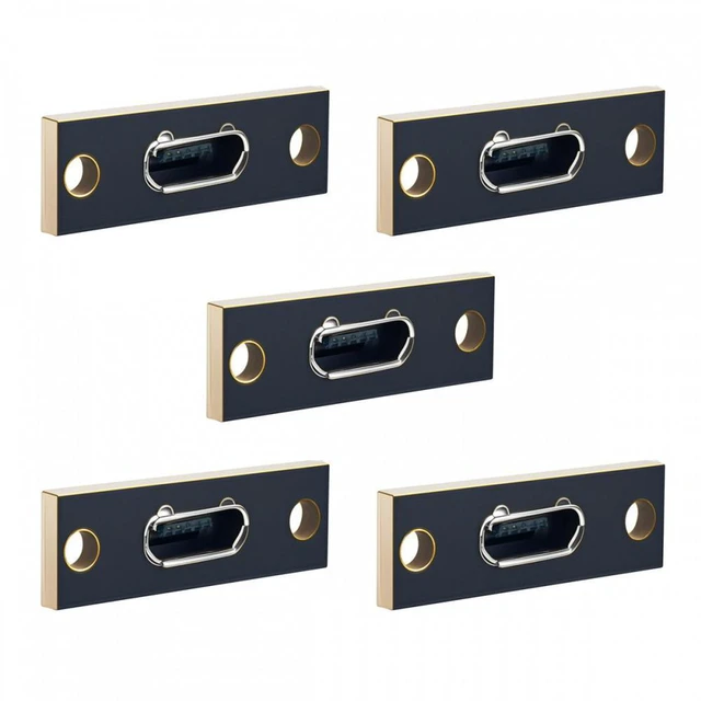 Main image of WRIARICH 5pcs/set DIY OEM Micro-USB 5Pin Female Type-B Socket Connector Panel Mount Type with PC Board USB 2.0 Pinout