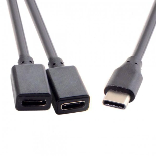 Alt view image 5 of 7 - WRIARICH UC-127 Type-C to Dual Ports USB-C Female Hub Cable For Laptop PCMouseFlash Disk